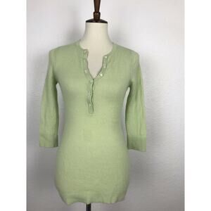 Barneys New York Button Front Pullover Cashmere Sweater